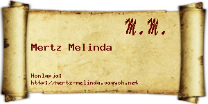 Mertz Melinda névjegykártya