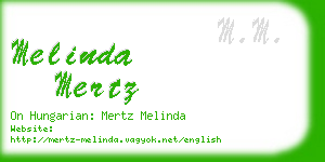 melinda mertz business card